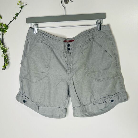 Eastern Mountain Sports EMS Gray Linen Blend Shorts - Picture 1 of 9